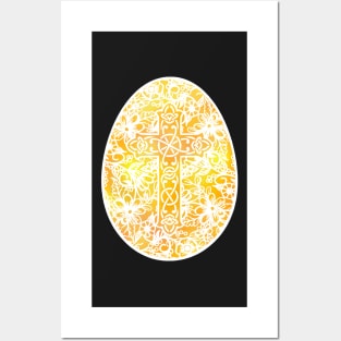 Yellow Easter Egg Pysanky Style | Cherie's Art(c)2021 Posters and Art